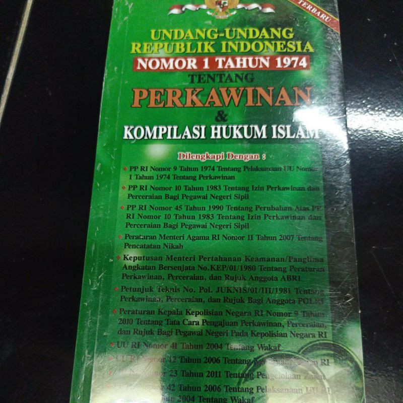 Undang Undang RI Nomor 1 Tahun 1974 Tentang Perkawinan Dan Kompilasi ...