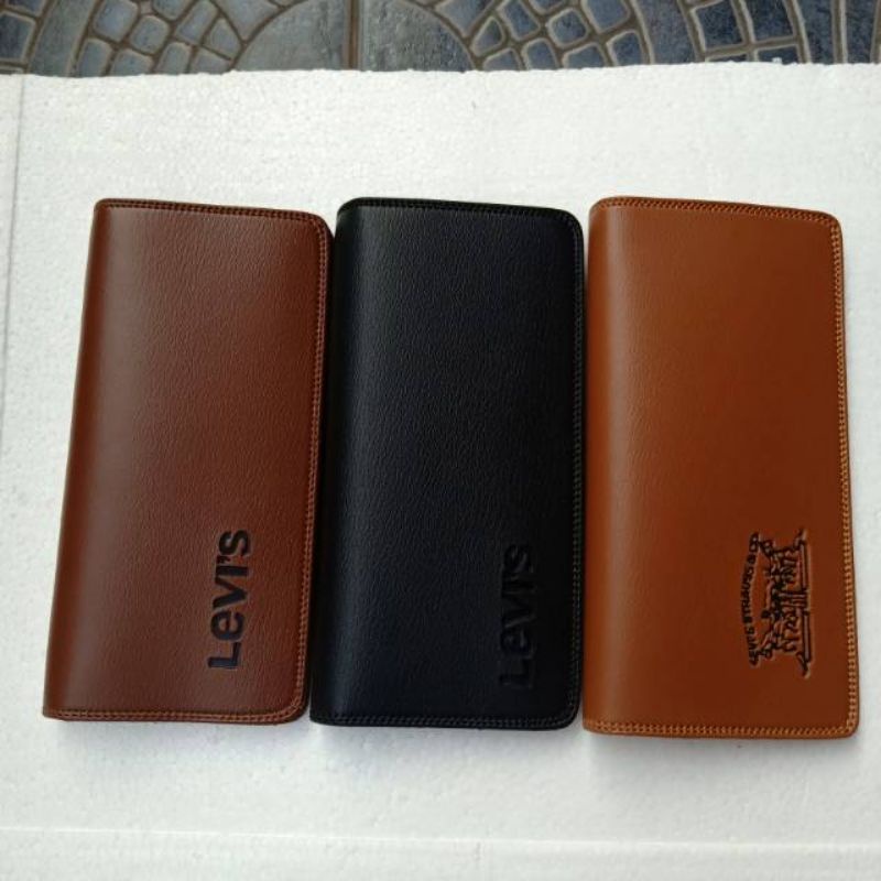 Dompet Pria Kulit Panjang Polos Levis Murah