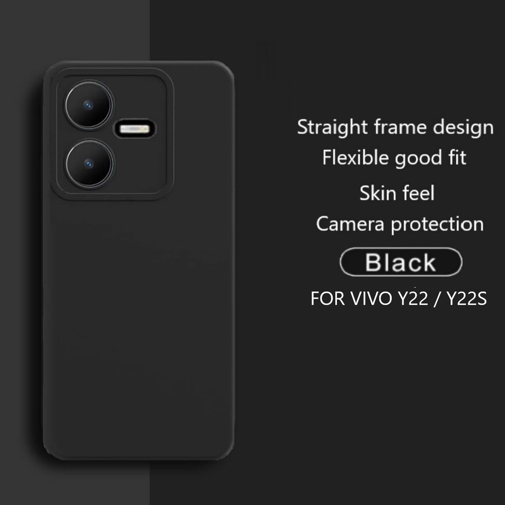 Promo Soft Case VIVO Y22 Y22S 4G Liquid Pro Camera Premium Casing Cover Anti Bekas Sidik Jari