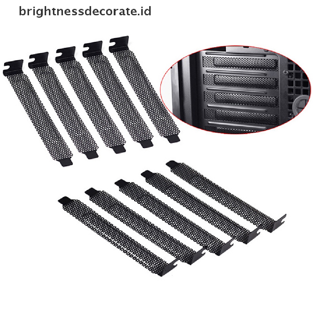 [birth] 10Pcs New black PCI slot cover dust filter blanking plate hard steel [ID]