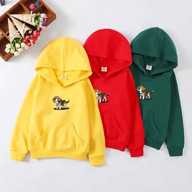 Hoodie Dog brownies Anak Fleece Pakaian Anak