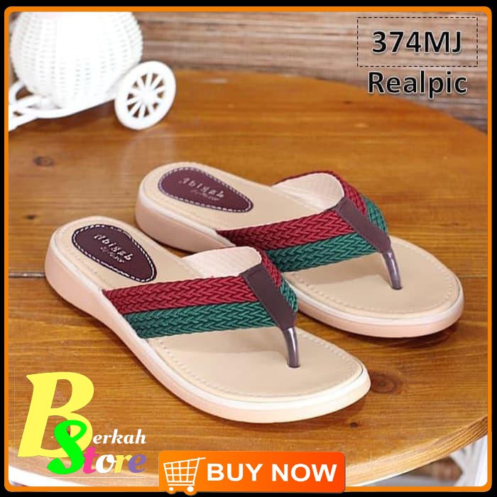  Sandal  Wanita Jepit  Turki  Two Tone Sandal  Fashion 