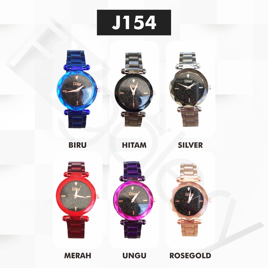 FygaleryMedan J154 Jam Tangan Rantai Wanita Jam Cewek Analog Stainless Murah-1