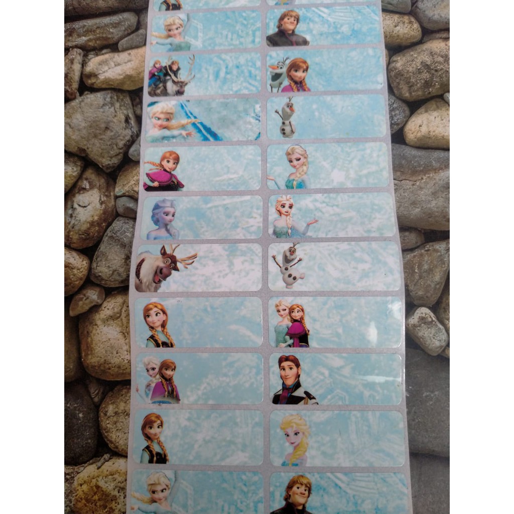 

STIKER LABEL NAMA WATERPROOF FROZEN