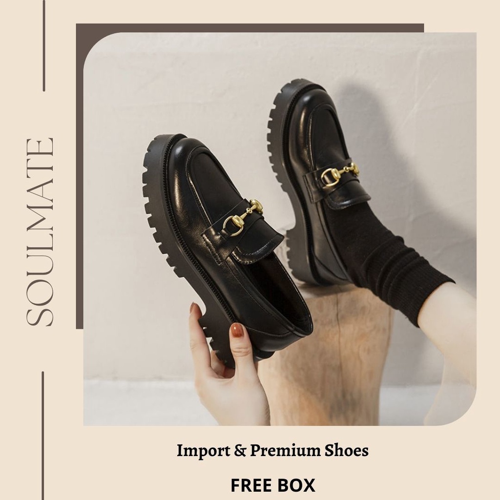 SOULMATE SM-013 Sepatu Loafers/Oxford Wanita Fashion Import Premium Quality
