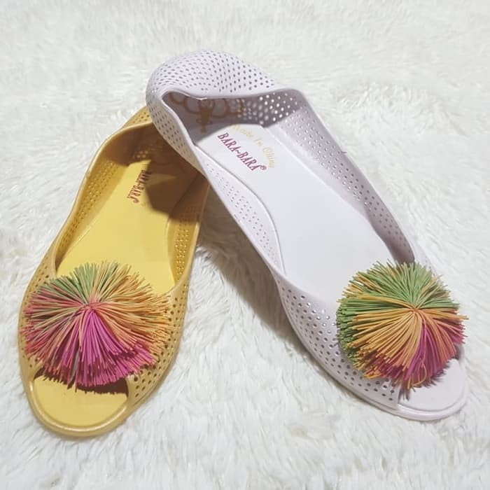 jelly shoes barabara sepatu wanita flatshoes karet import 167-10