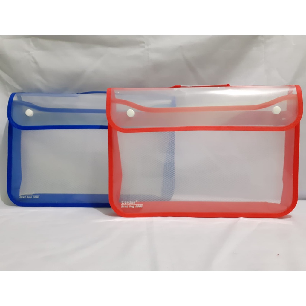 

Map Plastik Zipper Bag Kancing Dua Tenteng Atas Folio Cerdas 2080