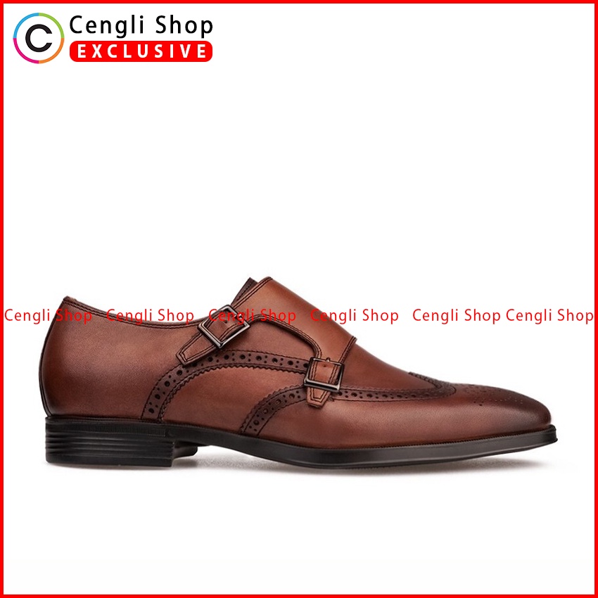 SEPATU PANTOFEL EVERBEST PRIA ORIGINAL FORMAL KULIT ASLI COKLAT EM36