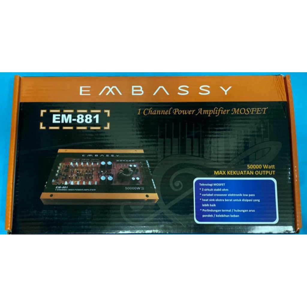 POWER AMPLIFIER MOBIL EMBASSY MONOBLOCK EM-881