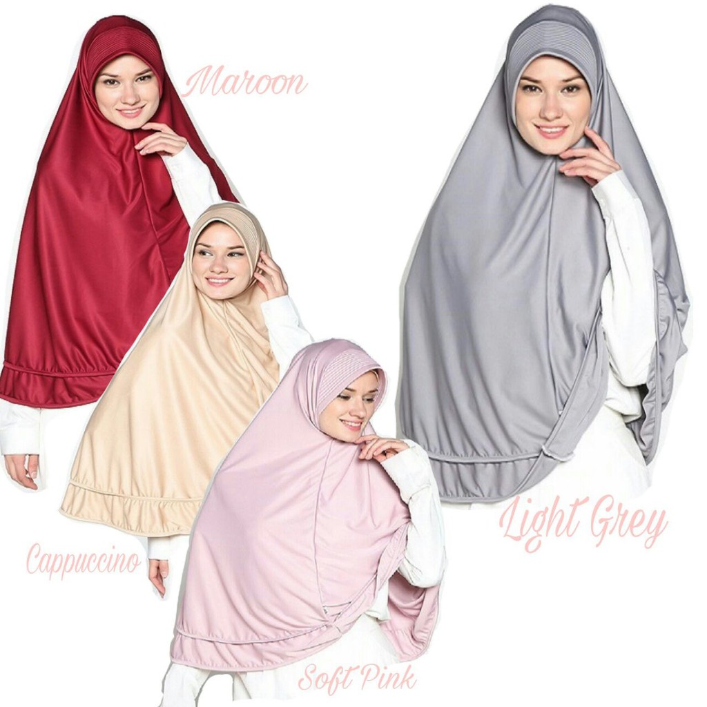 [PROMO] Raniah Hijab Khimar Bergo Jilbab Syari Kerudung Instan Syari Model Pita Lipat