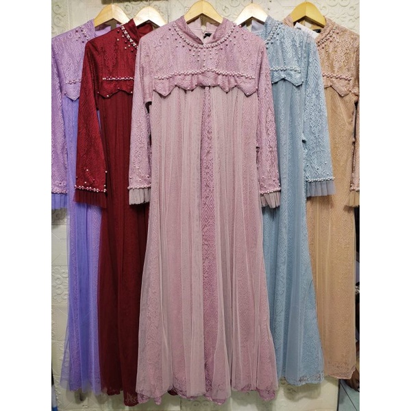 Gamis Ozias Brokat Diamond