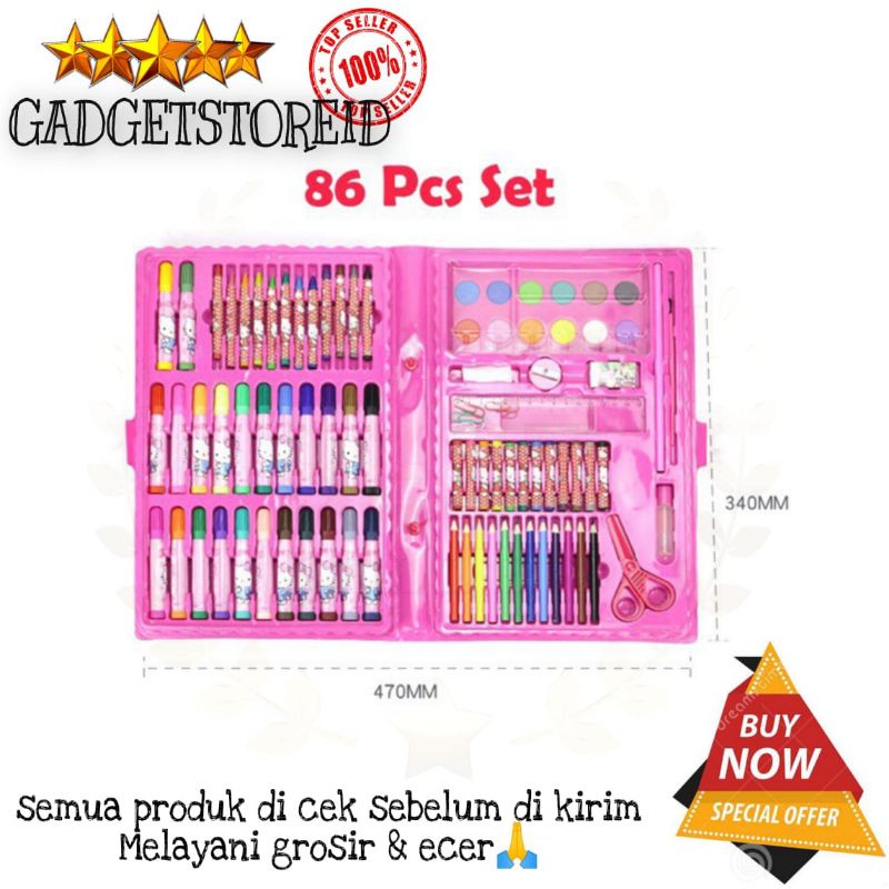 

GG - Pensil Warna Crayon Set 86 Pcs Alat Lukis Menwarnai Gambar Set Kado Anak Gift Set Pensil Crayon Set isi 86 Pcs Pensil Warna Alat Lukis Alat Gambar artset 86pcs