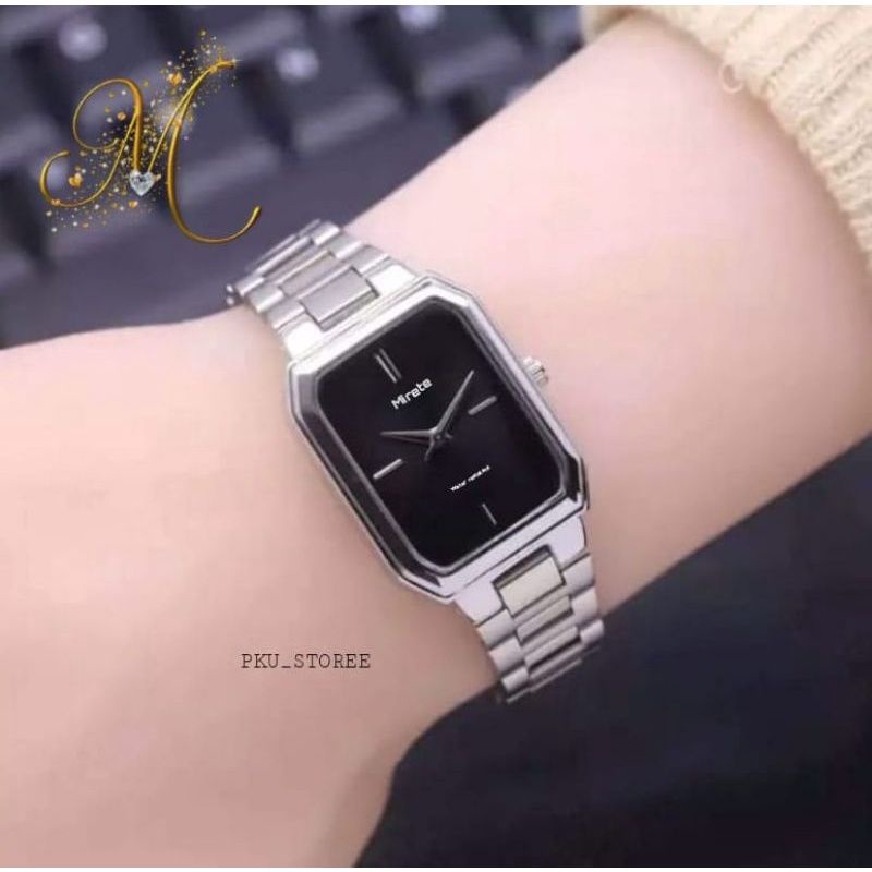 TERLARIS☑️ Jam tangan wanita cantik Elegan strap stainliss bayar di tempat free batre cadangan/jam tangan cewek murah/jam tangan Wanita simple//jam tangan wanita elegan//jam tangan wanita  anti karat //jam tangan wanita kekinian trend bisa bayar di tempat