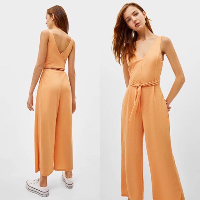 bershka orange jumpsuit