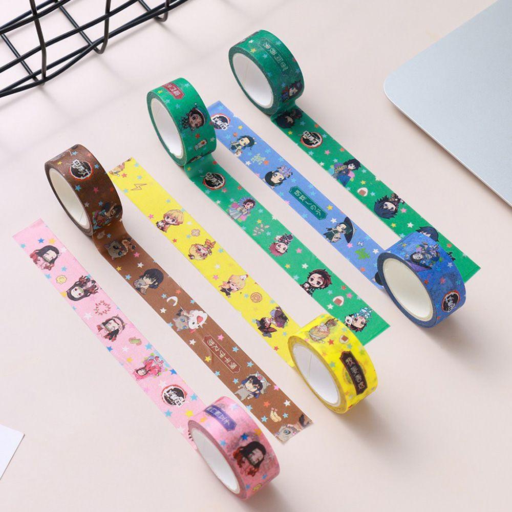 Pineapple Demon Slayer Washi Tape Perlengkapan Sekolah Laptop Foto Stationary Journal Diary Label