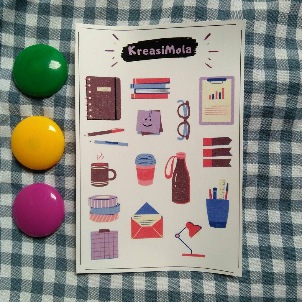 

Back to school stationary study room Journal Sticker Deco Stiker Alat Tulis