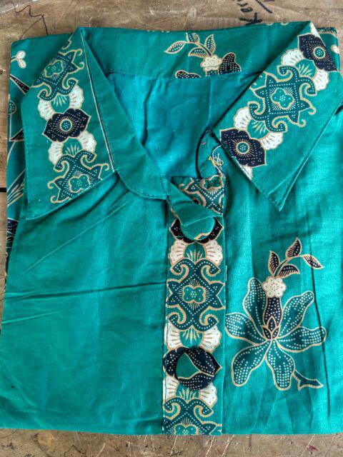 Batik Tunik Shibori Jumputan Terbaru Size S-3l / Hrb026 Yelbor Navbor / Biru Putih / Original..