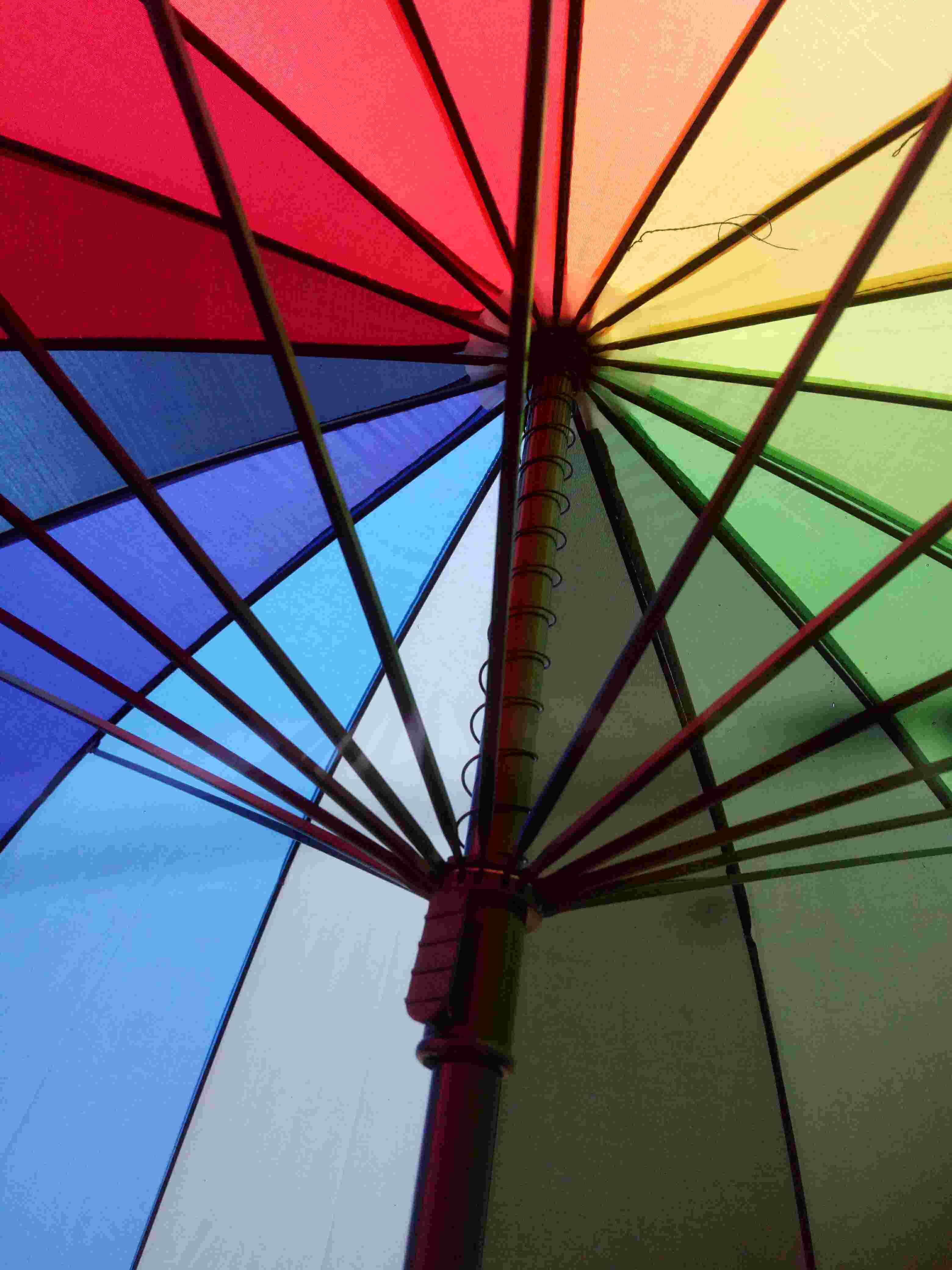 Payung Golf Pelangi 16 Jari Bahan Sutra