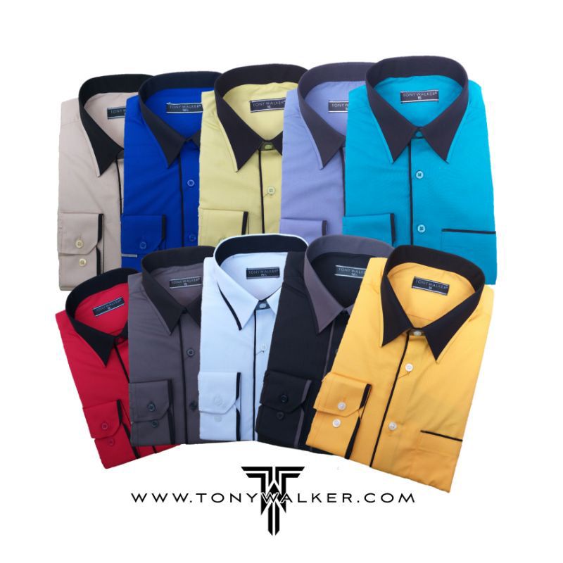 Tony Walker Kemeja Panjang Formal Pria Lis Kerah Modeo Slimfit Premium Distro Merk Tony Walker Ukuran S M L XL XXL Kemeja Reguler Nikah Kerja Kuliah Skripsi Bahan Katun Tebal Halus Kemeja Sidang Putih Hitam Maroon Navy Biru Dongker Abu Gelap