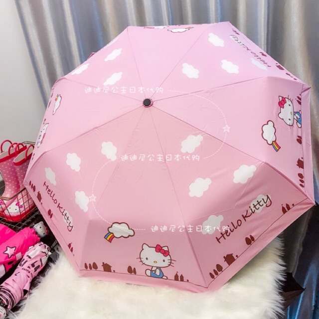 Payung Lipat Hello Kitty (Merah,Pink dan Hitam)
