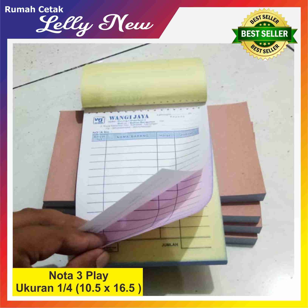 

Nota NCR Rangkap 3 Ukuran 1/4 Folio