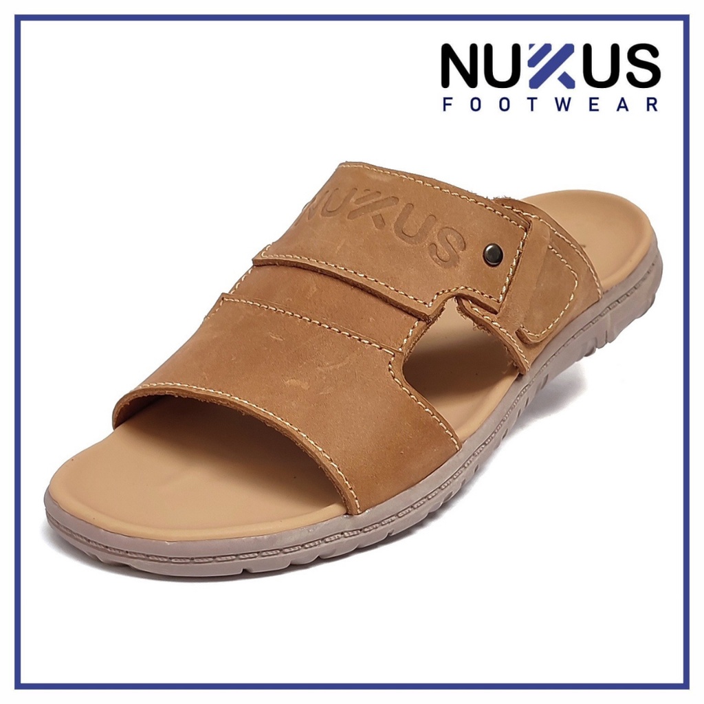 Nukus Sandal Selop Pria Kulit Asli - NK 05 GB