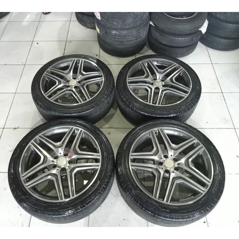 Velg Variasi Pelek Mobil Bekas Replika AMG Ring 20 H5x112 + Ban Bonus 255 45 r20 buat HRV Inova CRV 
