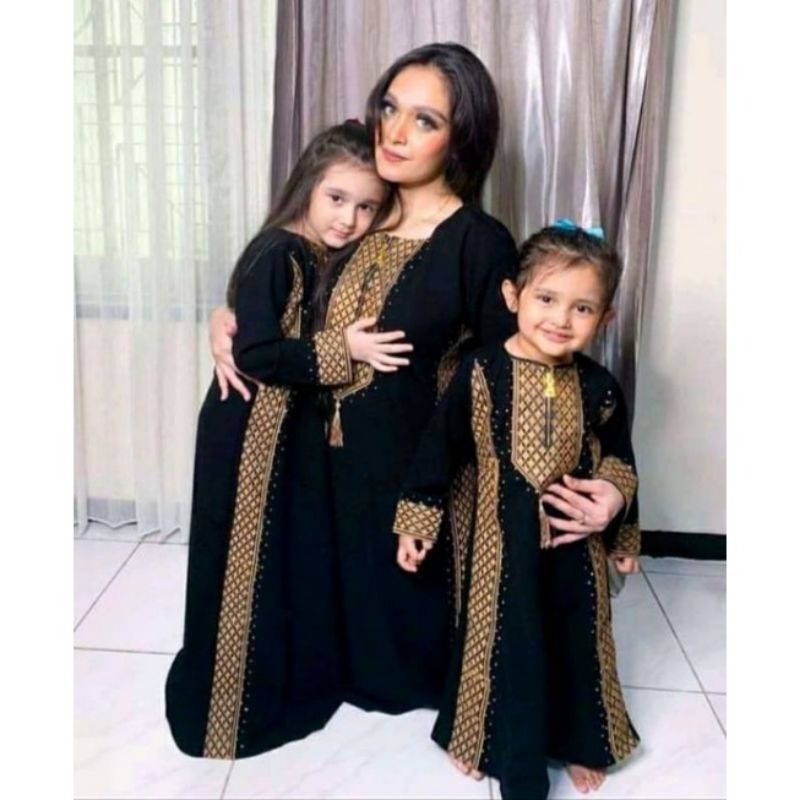 Gallery Exclusive Abaya Hitam Gamis Bordir Turkey Dubai Namira