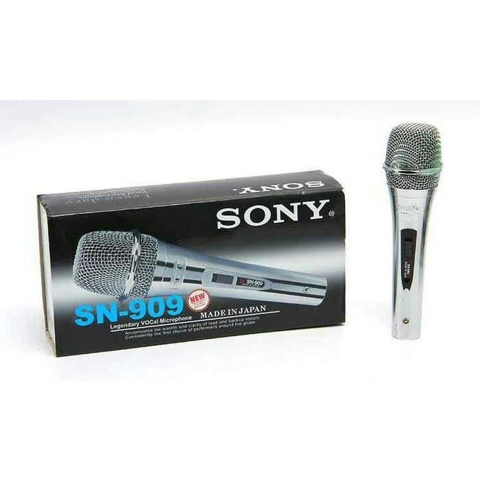 MIC MICROPHONE MIK KABEL SONY SN-909 SN 909 SILVER