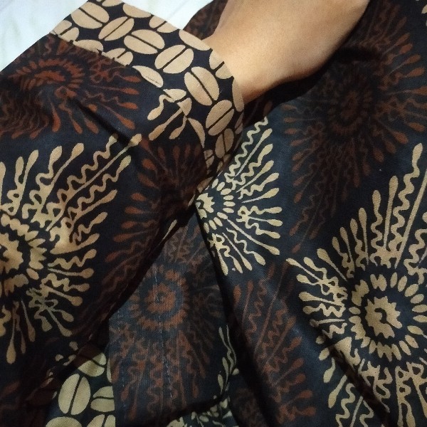 Cod | Tunik Batik Lawasan Coklat Kekinian Modern M - Jumbo