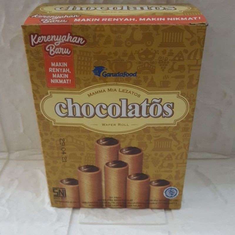 

Chocolatos Wafer Roll Isi 20 kecil .