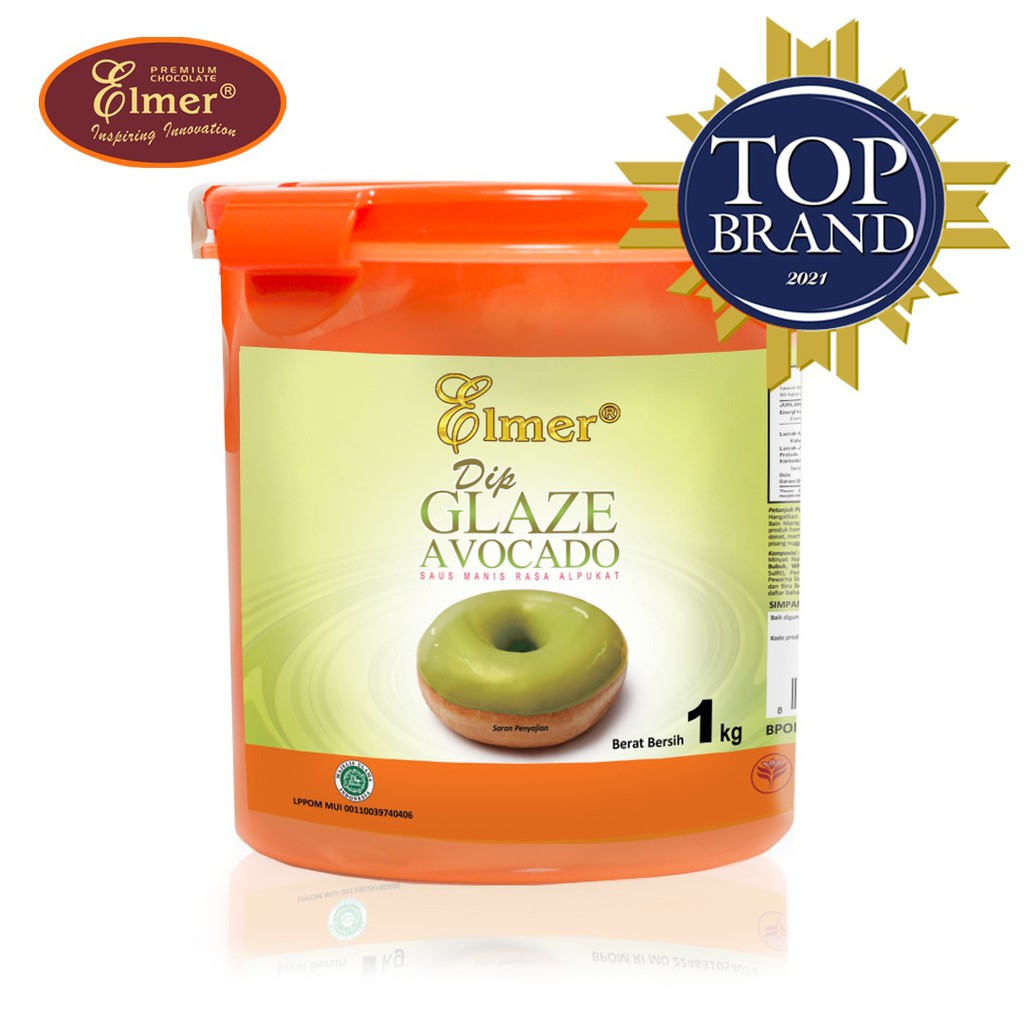 

Elmer Dip Glaze Avocado 1 kg | Topping Donat | Selai Roti