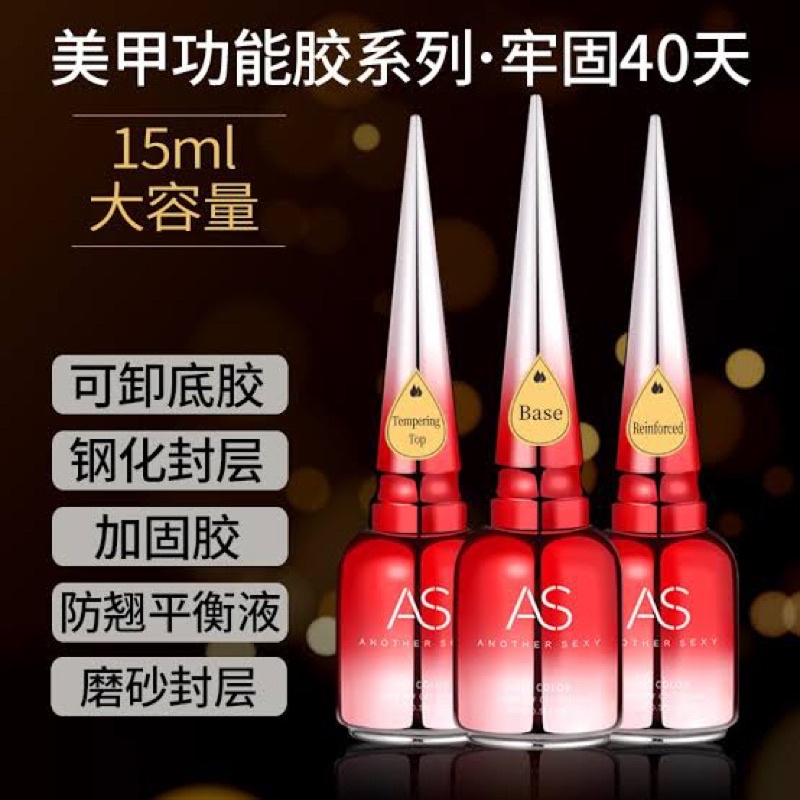 AS GEL 15ml MATTE TOP COAT DIAMOND TOP SOAK OFF GEL TAHAN 2 BULAN