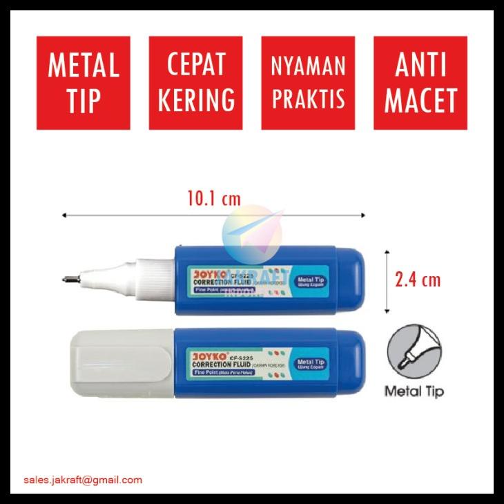 

Tip-X Tip Ex Cair Correction Fluid Joyko Cf-225 Metal Tip Quick Dry Kode 606
