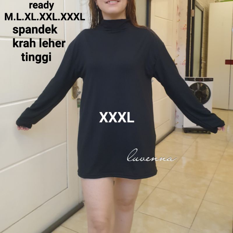 M.L.XL.XXL.XXXL jumbo krah leher tinggi tgn panjang