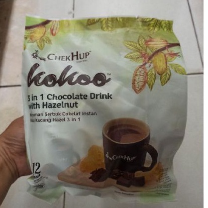 

Chek Hup Kokoo Hot Chocolate With Hazelnut 12s / Minuman Susu Coklat Rasa Kacang Hazelnut 12s