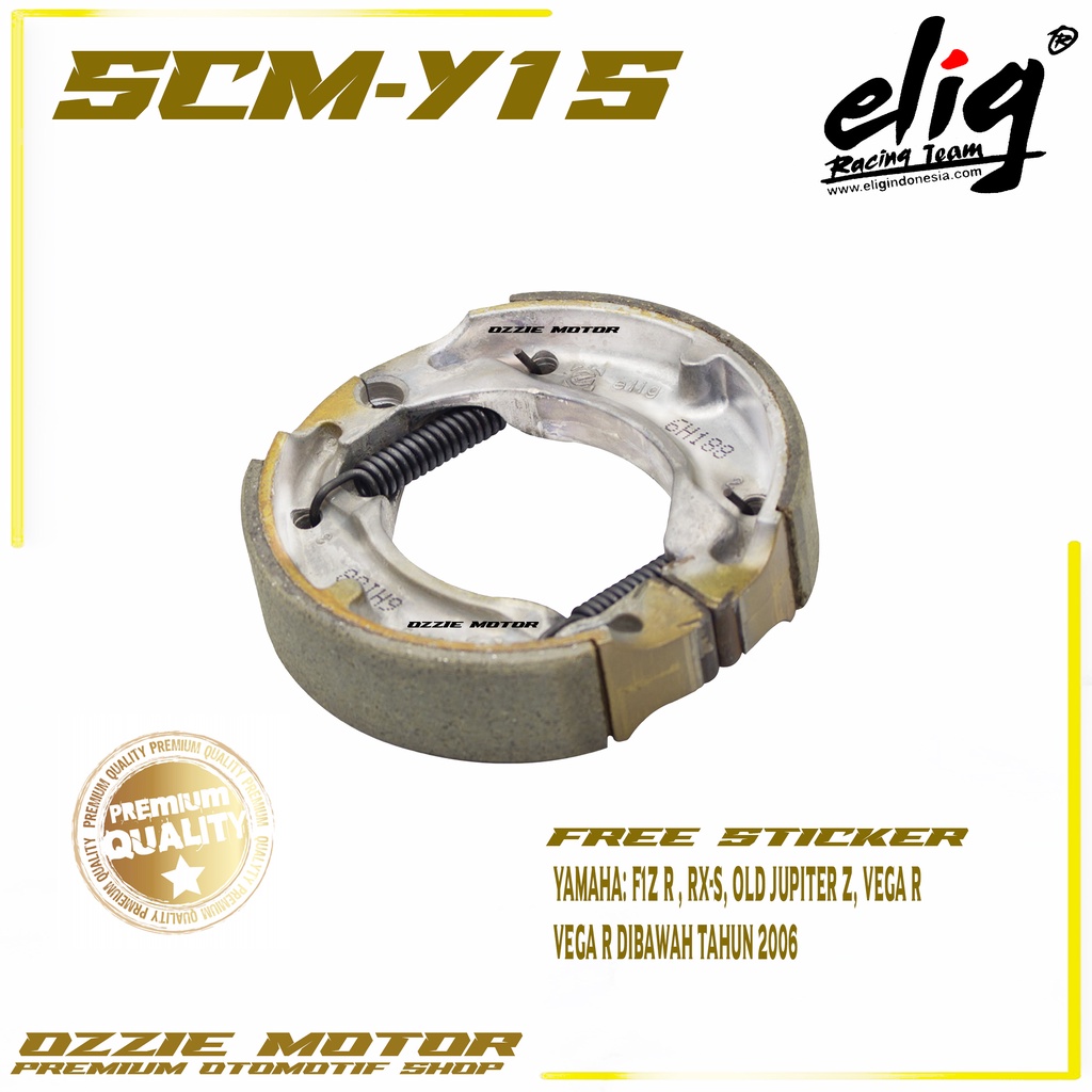 Kampas Rem Tromol ELIG SCM-Y15 YAMAHA: F1Z R , RX-S, OLD JUPITER Z,