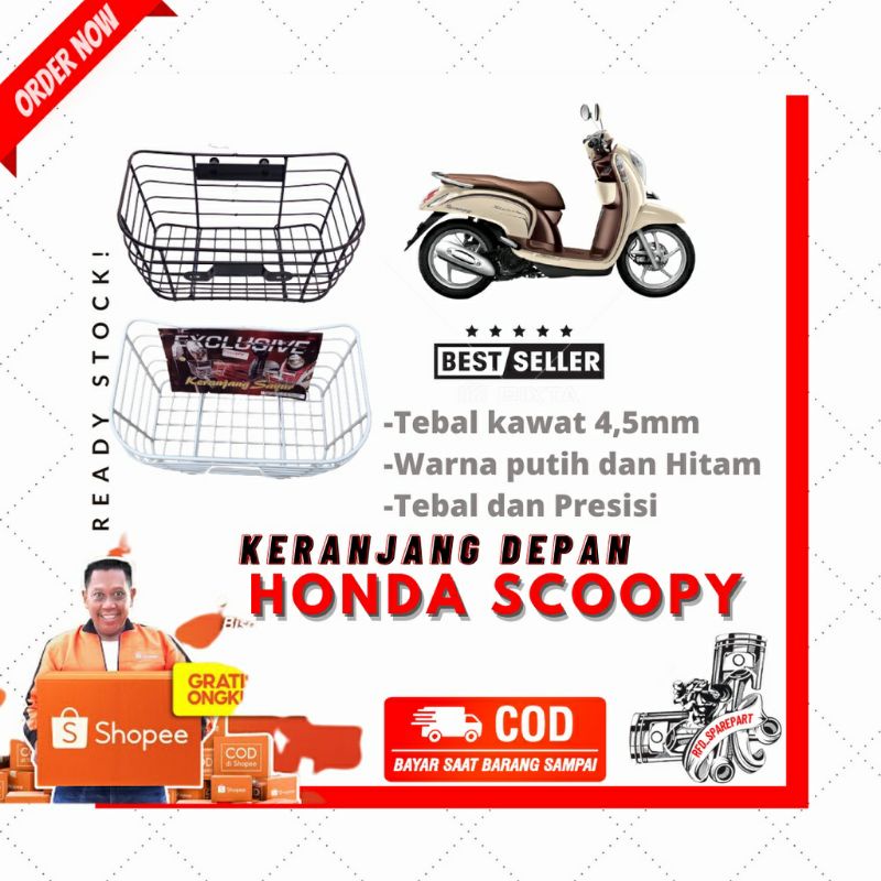 Keranjang Sayur Keranjang Depan Motor Honda Scoopy Old New