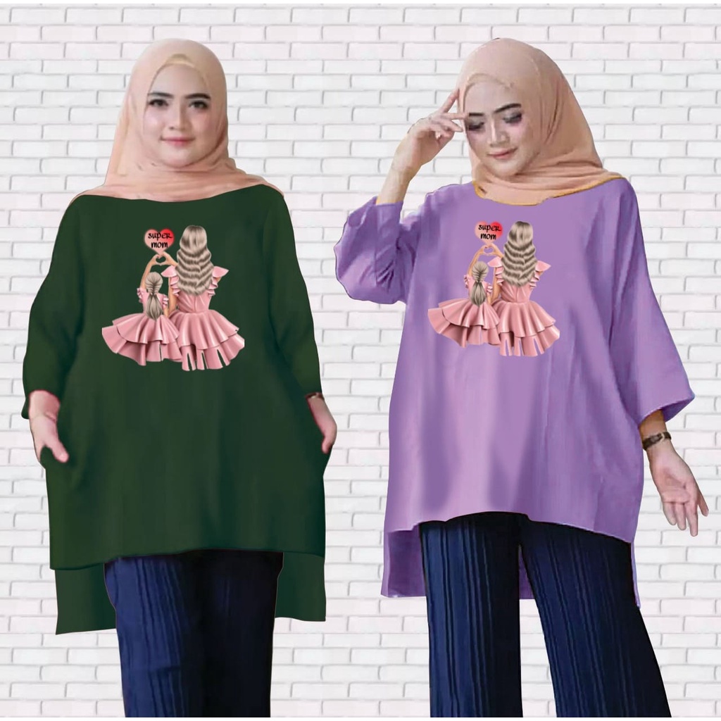 TUNIK KAOS WANITA/ TUNIK DEWASA JUMBO LD 130/TUNIK VIRAL 2022 OVERSIZE