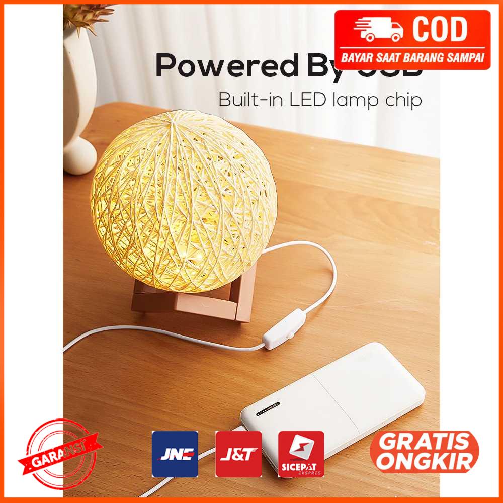 Lampu Tidur LED Dekorasi Bola Sepak Takraw 15 cm XD090
