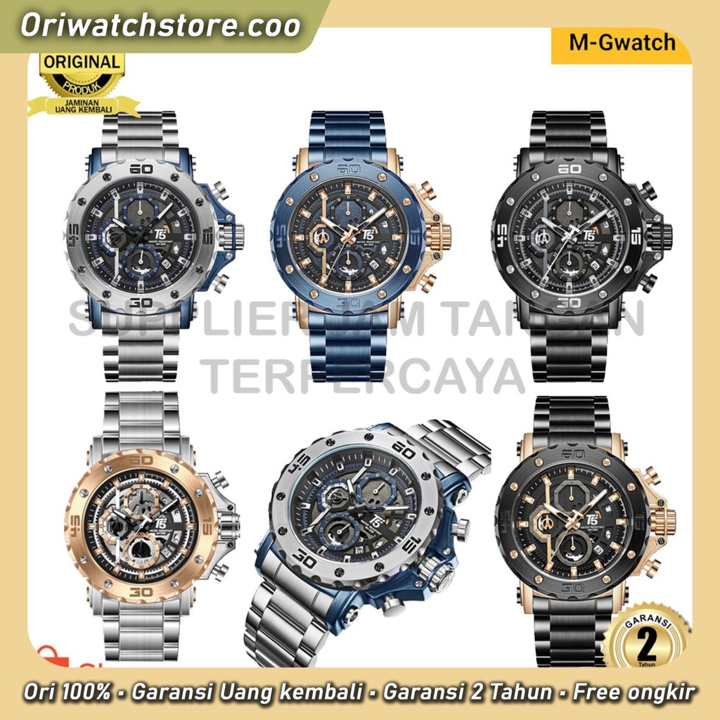 TERLARIS JAM TANGAN PRIA T5 H 3723 G Original SIZE 47.5MM MG STORE