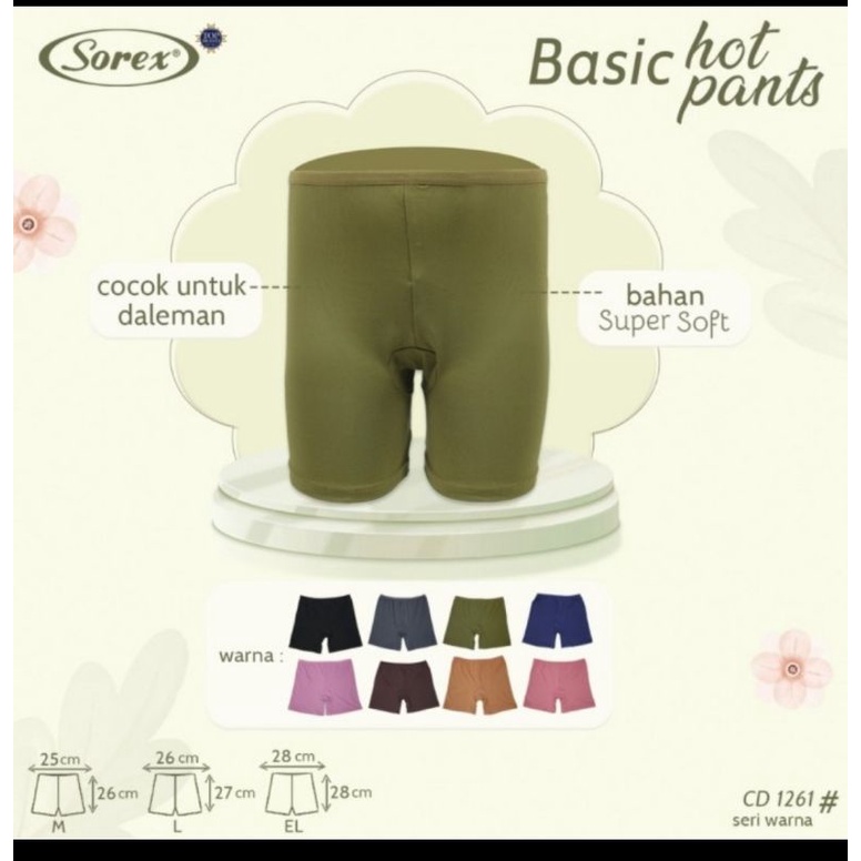Celana Dalam wanita/anak remaja Pendek Hot pants Sorex 1261
