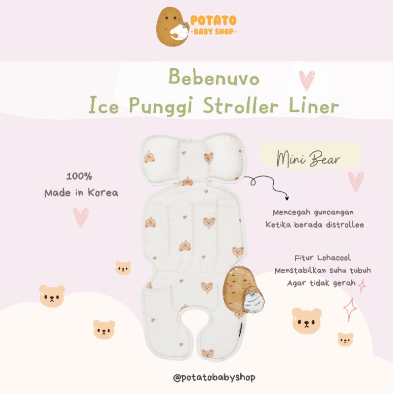 Bebenuvo Ice Punggi Cool  Liner / alas stroller Korea