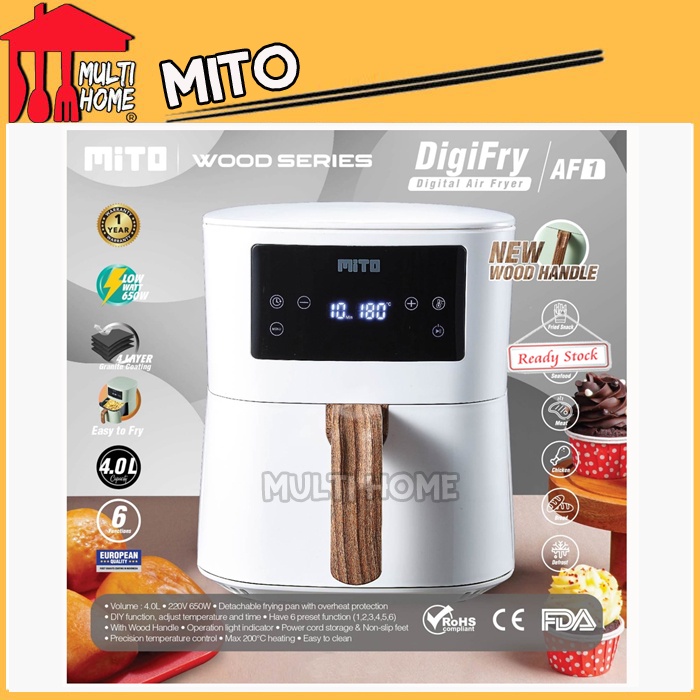 Air Fryer Mito AF1 kapasitas 4.5 Liter Original - Garansi Resmi