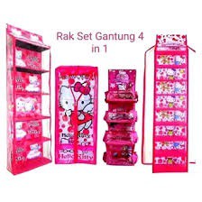 RAK SET HBO 4 IN 1RAK TAS+RAK SEPATU+RAK JILBAB TANPA SAKU DEPAN+RAK KECANTIKAN TANPA SAKU SAMPING)