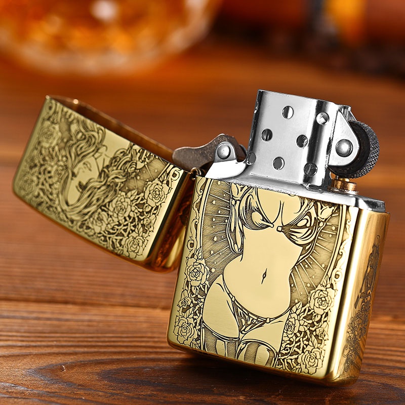 Korek Api Zippo Gold Grafir Lady Premium