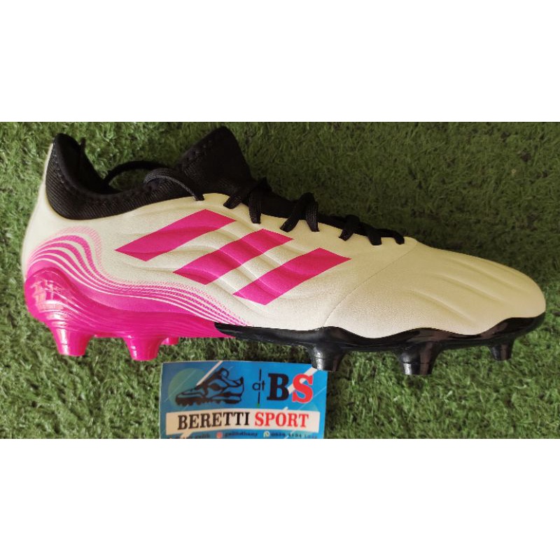 Sepatu bola adidas Copa sense 3 fg white pink