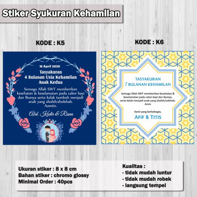 Stiker Label Syukuran 4 Bulanan Shopee Indonesia