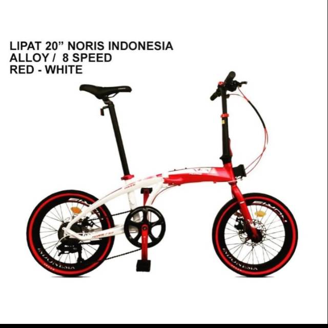 Sepeda Sepedah Folding Bike Lipat Lipet 20 Pacific Pacifik Olahraga Anak Dewasa Noris Murah