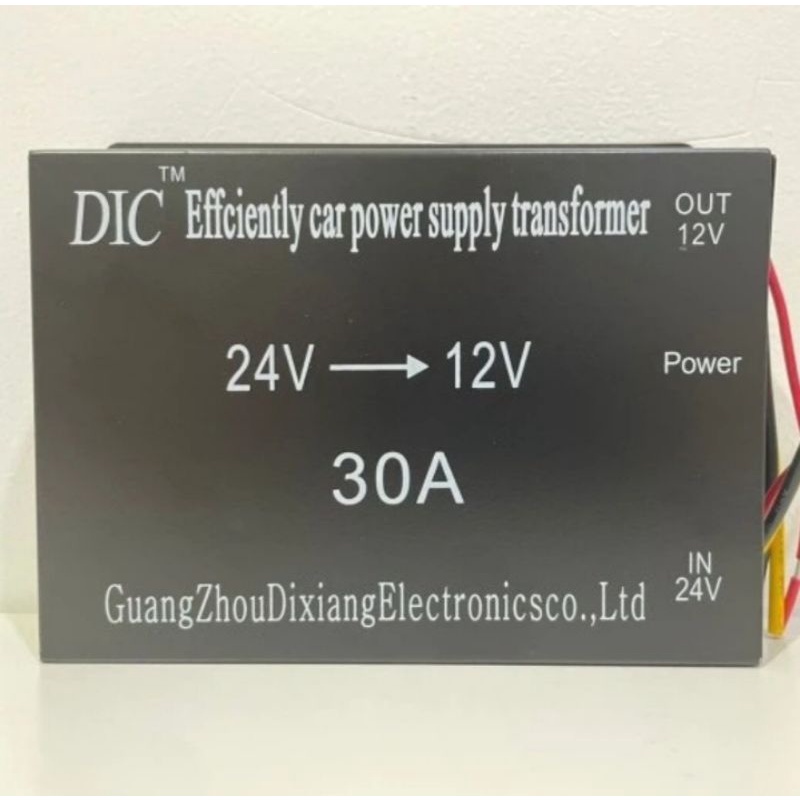 car power supply transformer converter stepdown 24v to 12v 30a